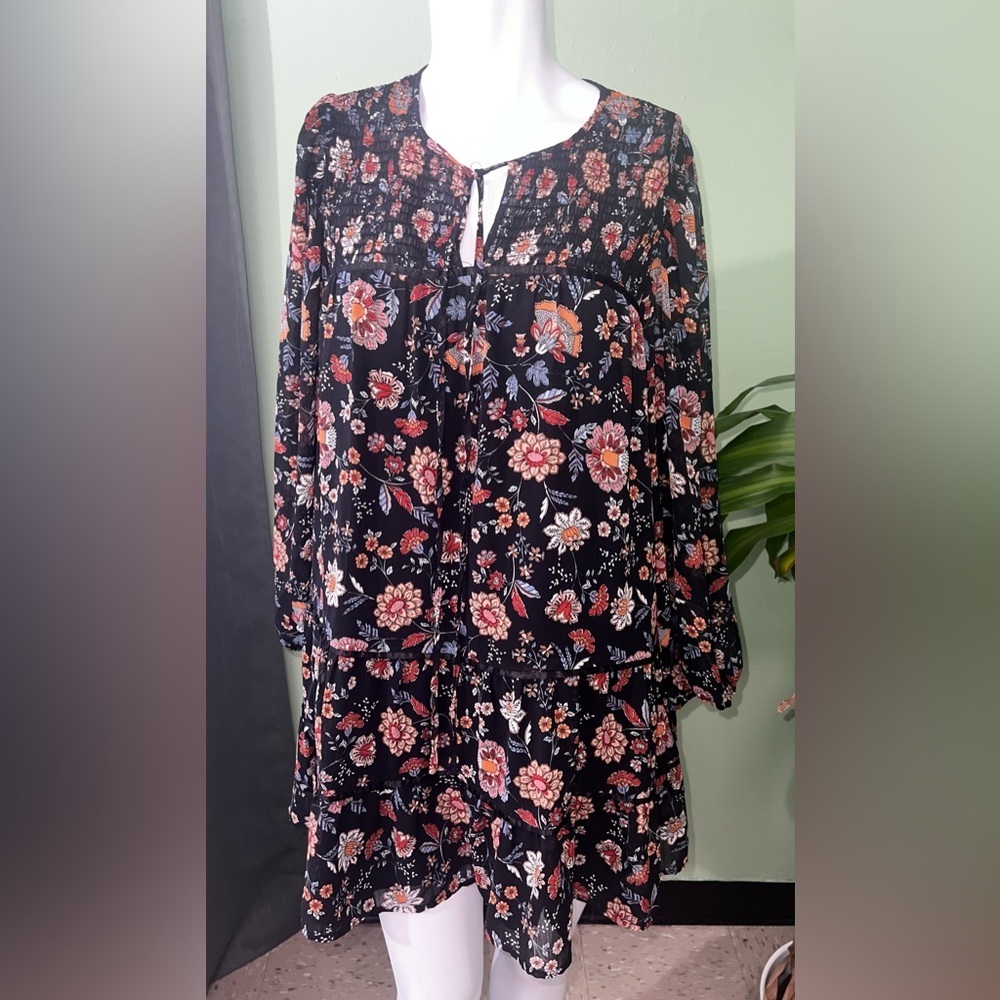 Forever 21 Multicolor Floral Long Sleeve Dress